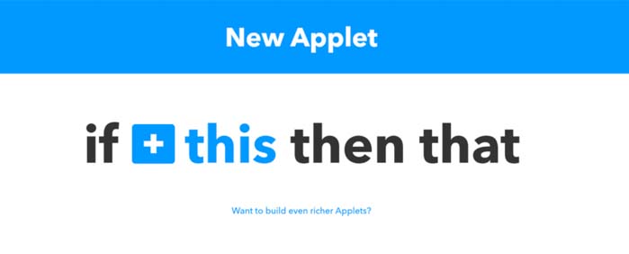 applet ifttt
