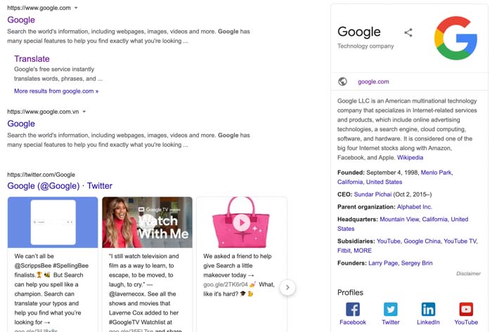 Google Knowledge Graph