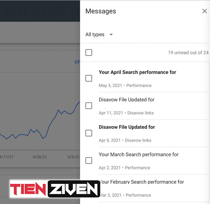 thông báo search console