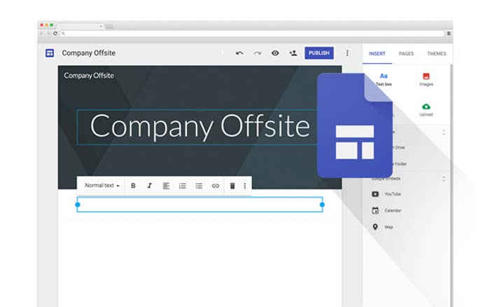 website landing page