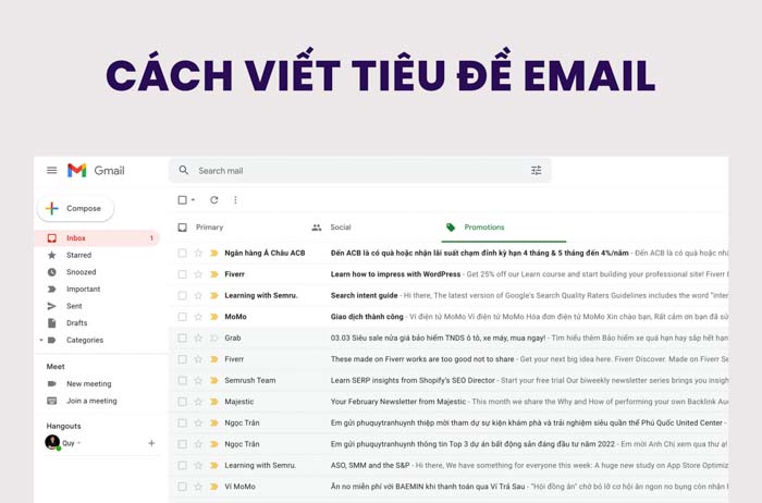 cach dat tieu de email